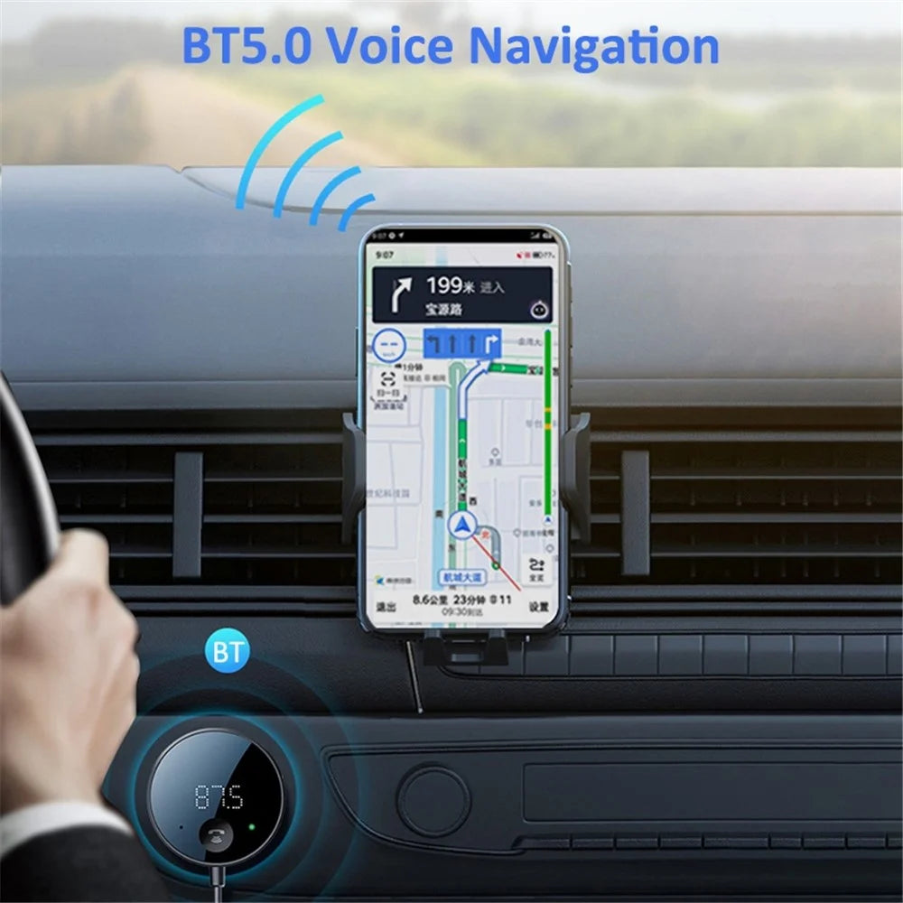 LOHEE S-23 Bluetooth-compatible Wireless Aux Adapter Bluetooth-compatible Car Audio Receiver Kit FM Transmitter - 2