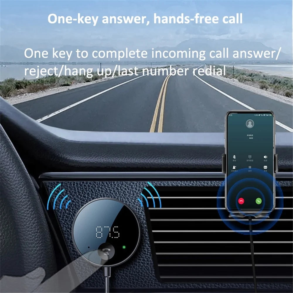 LOHEE S-23 Bluetooth-compatible Wireless Aux Adapter Bluetooth-compatible Car Audio Receiver Kit FM Transmitter - 4