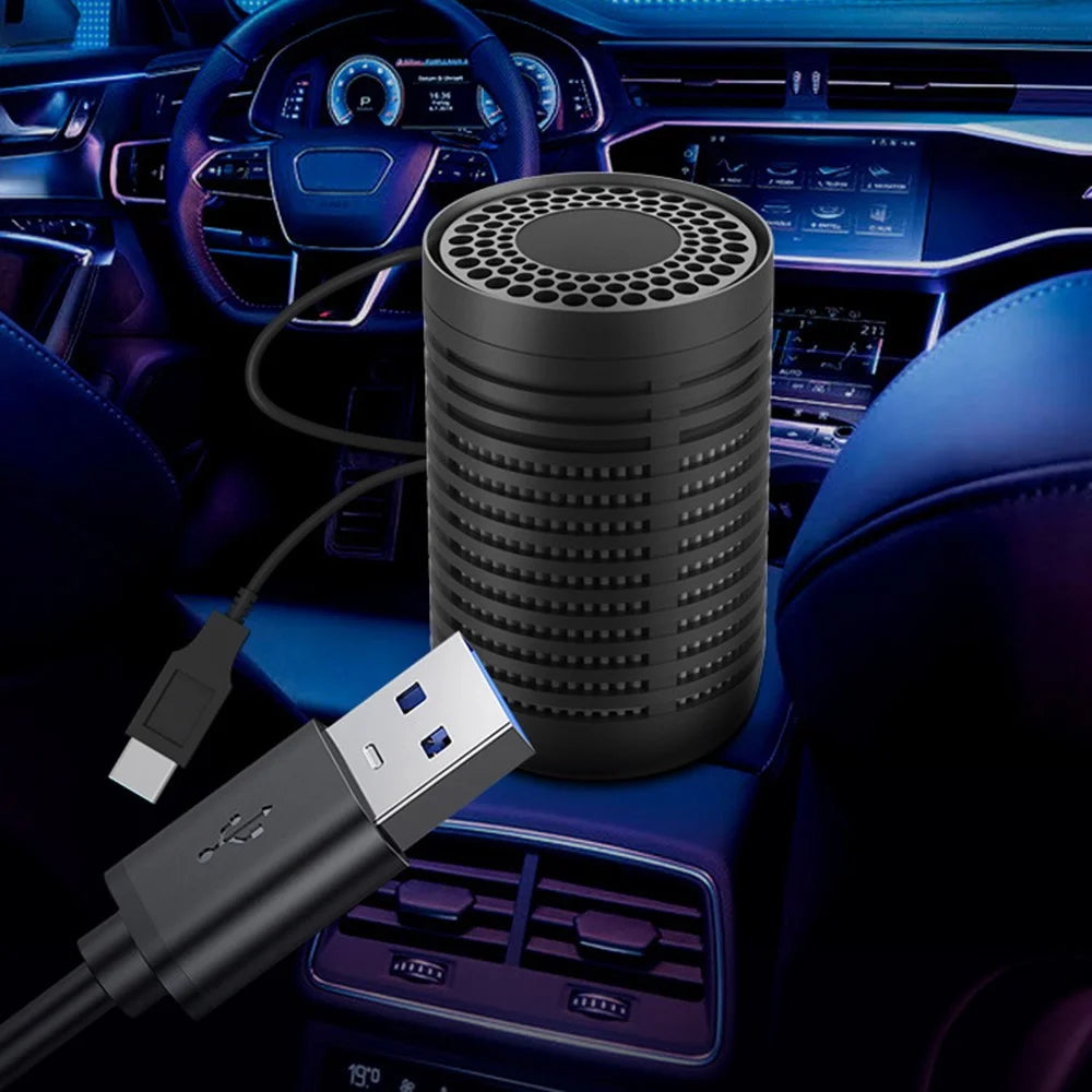 F011 Car HEPA Air Purifier Mini Silent Air Cleaner Built-in Aromatherapy Cotton for Universal Vehicles, Home, Office - 2