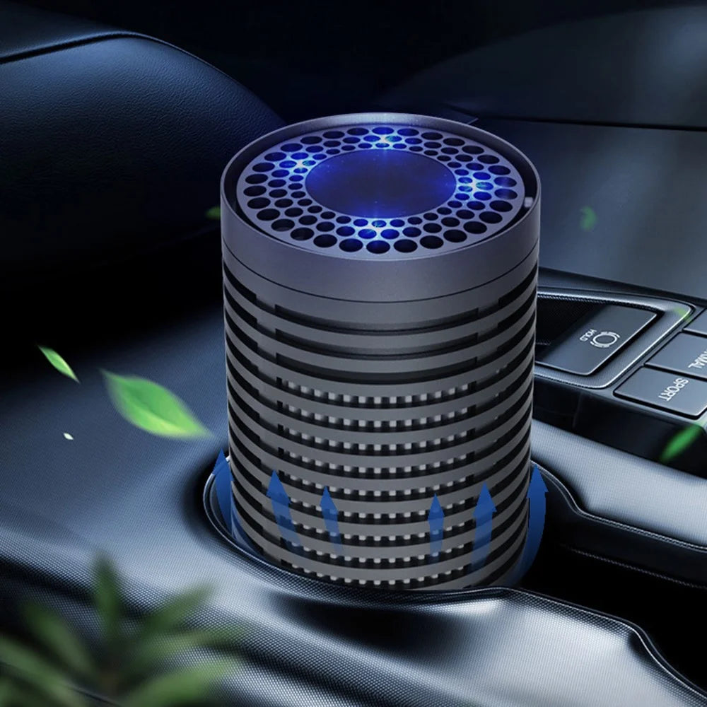 F011 Car HEPA Air Purifier Mini Silent Air Cleaner Built-in Aromatherapy Cotton for Universal Vehicles, Home, Office - 3