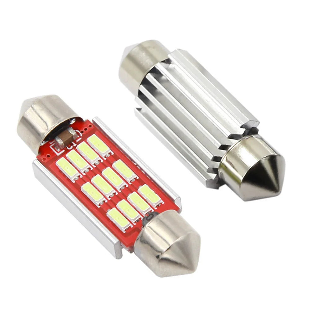 10Pcs Car LED Interior Reading Light 160LM 6000K Auto Room Ceiling Dome Lamp - 31mm - 2