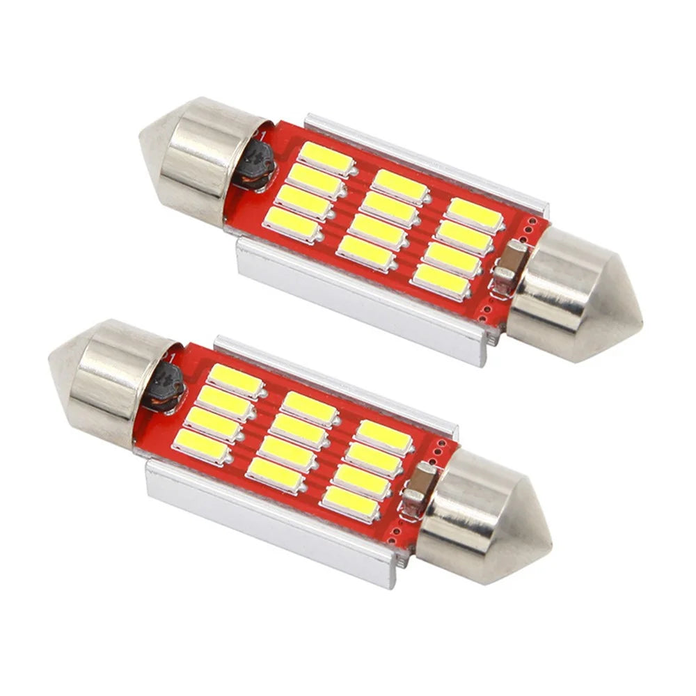 10Pcs Car LED Interior Reading Light 160LM 6000K Auto Room Ceiling Dome Lamp - 31mm - 3