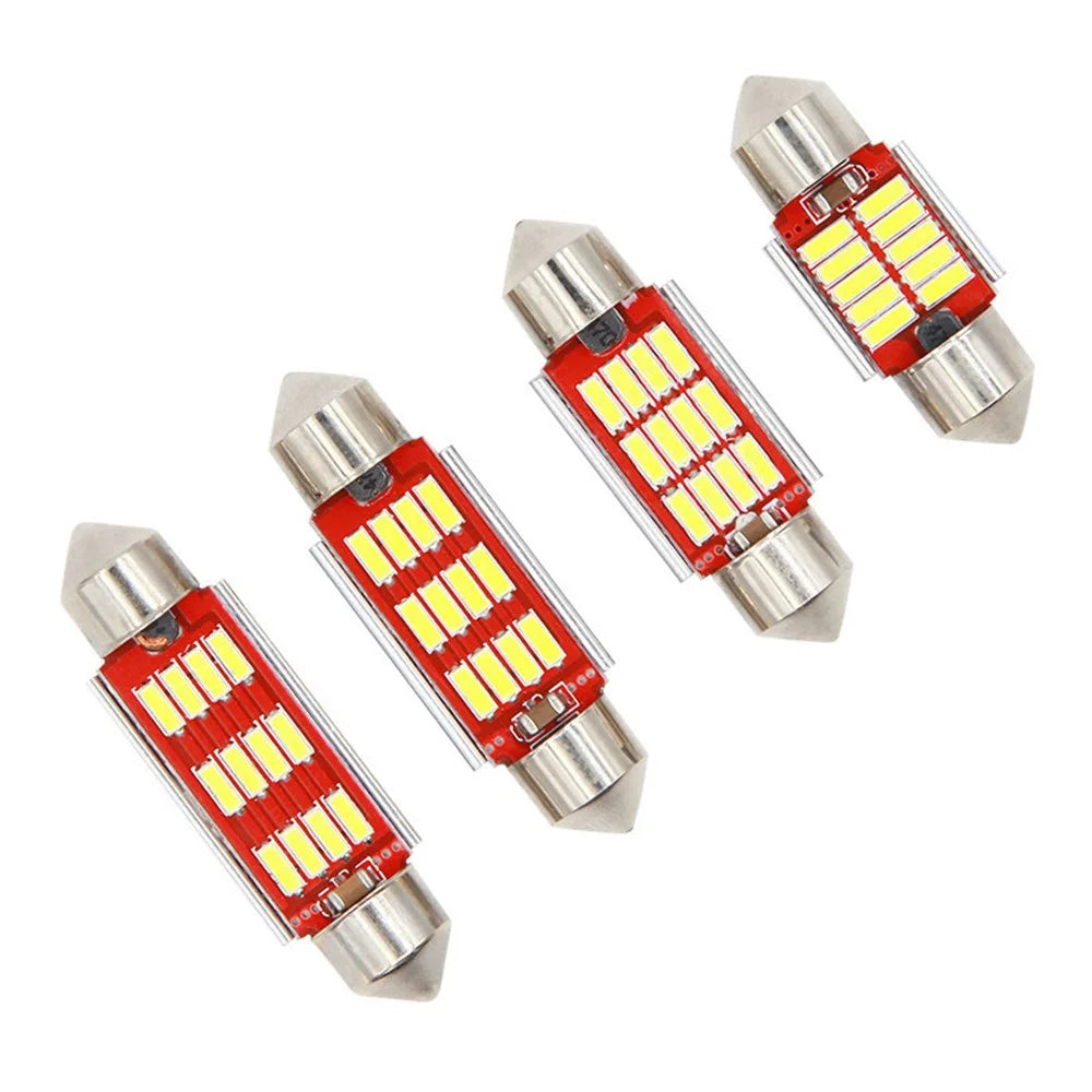 10Pcs Car LED Interior Reading Light 160LM 6000K Auto Room Ceiling Dome Lamp - 31mm - 7