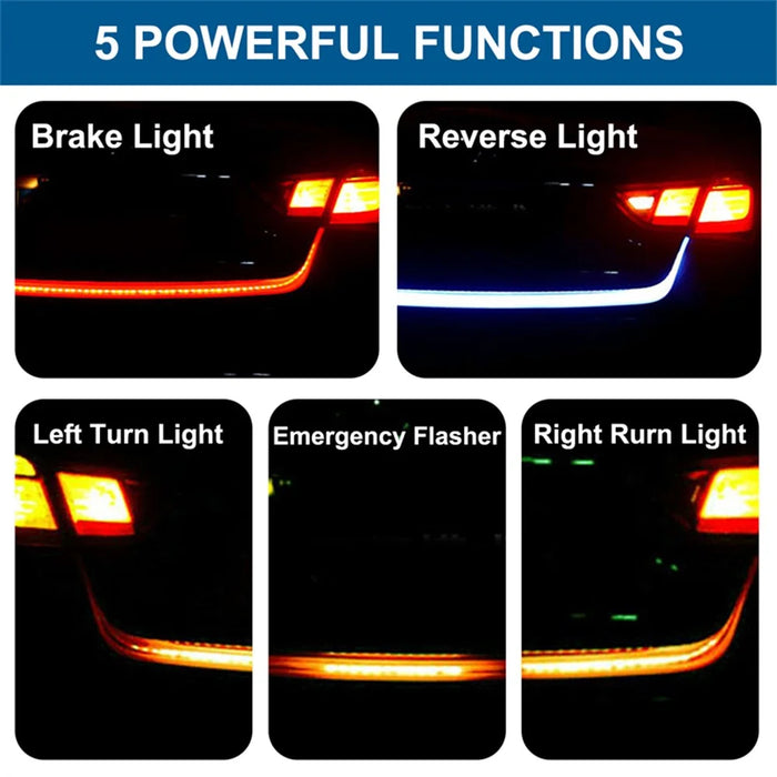 1.2m 60-LED Strip Signal Light Car Trunk Illumination Rear Brake Backup Lamp Turn Signal Light - 3