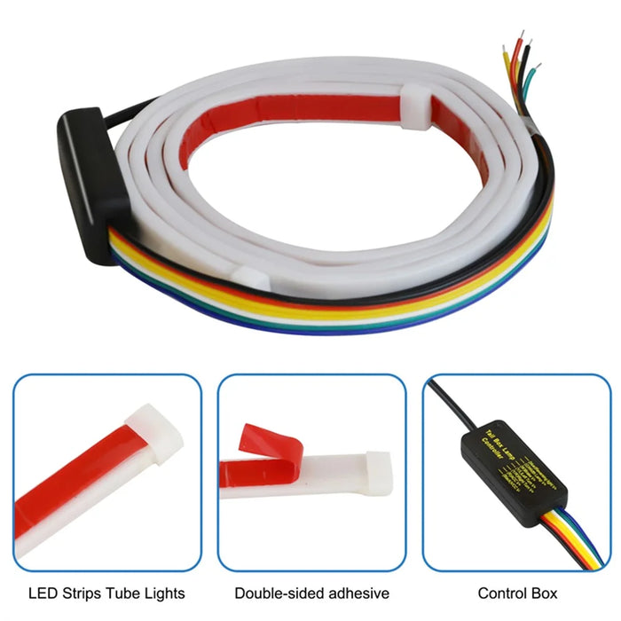 1.2m 60-LED Strip Signal Light Car Trunk Illumination Rear Brake Backup Lamp Turn Signal Light - 5