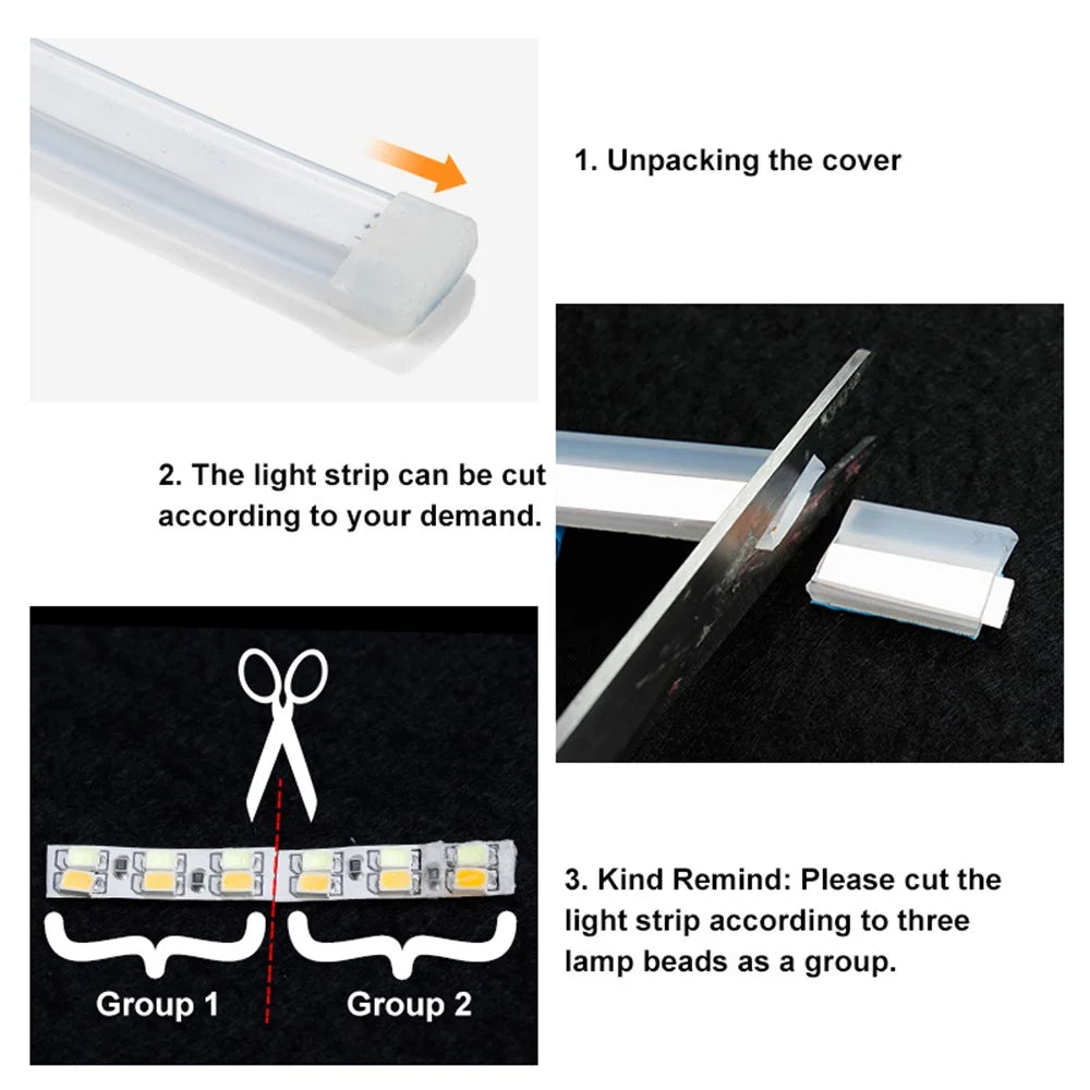 2Pcs 45cm Ultra Thin Car DRL Flexible LED Strip Waterproof Daytime Running Light Turn Signal Light - White / Yellow - 7