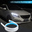 2Pcs 60cm Cuttable 12V Car DRL Flexible LED Strip Daytime Running Light Waterproof Turn Signal Light - White / Yellow - 3