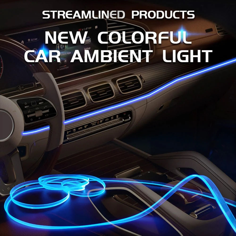 S5U 5m S-Series Multi-color RGB LED Strip Light Flexible Fiber Optic Car Interior USB Atmosphere Lamp - 3