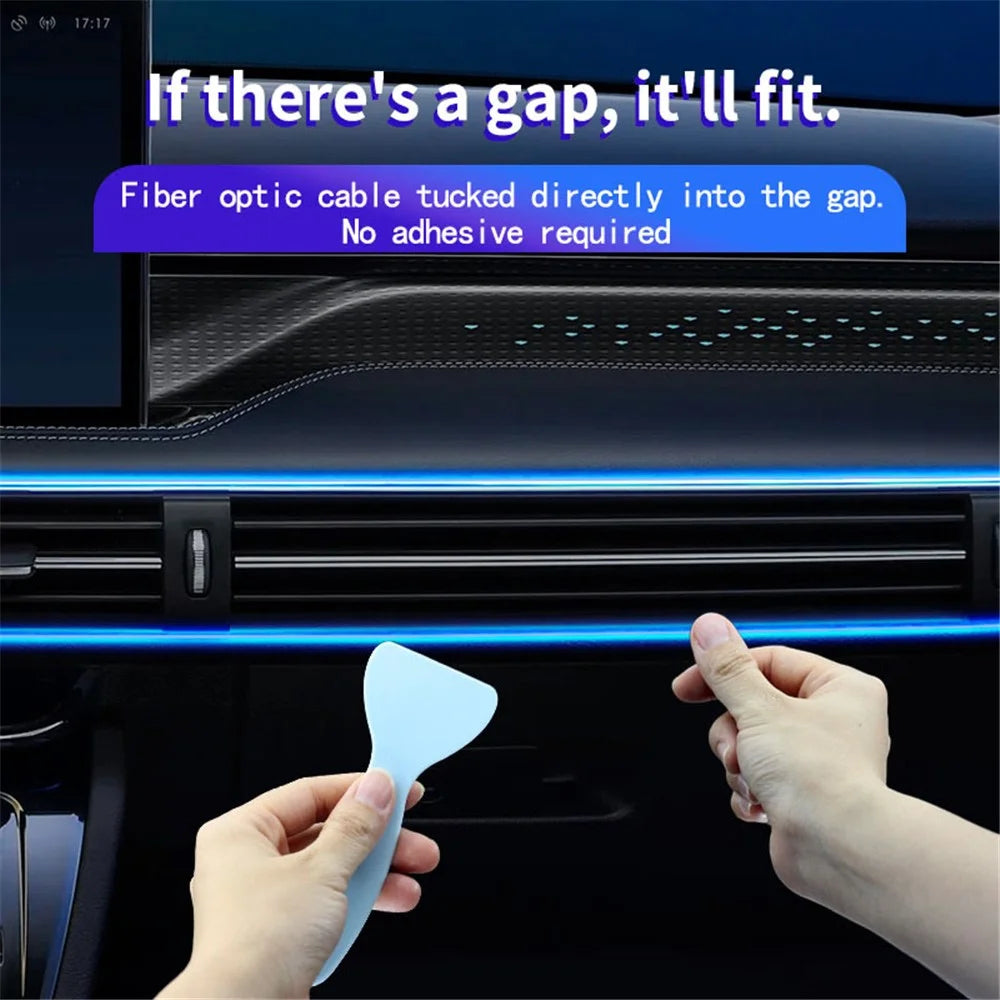 S5U 5m S-Series Multi-color RGB LED Strip Light Flexible Fiber Optic Car Interior USB Atmosphere Lamp - 4