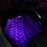 DX4U 4-LEDs USB Port Car Footwell Light Strip Sound-activated 8 Colors Atmosphere Light - 4