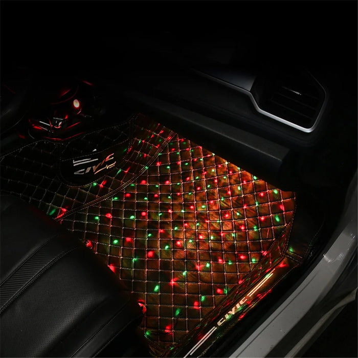 DX4U 4-LEDs USB Port Car Footwell Light Strip Sound-activated 8 Colors Atmosphere Light - 7