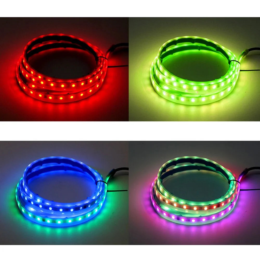 JG02 150cm Car LED Hood Light Strip Waterproof Daytime Running Light 12V Phantom Dynamic Decorative Atmosphere Lamp - 4