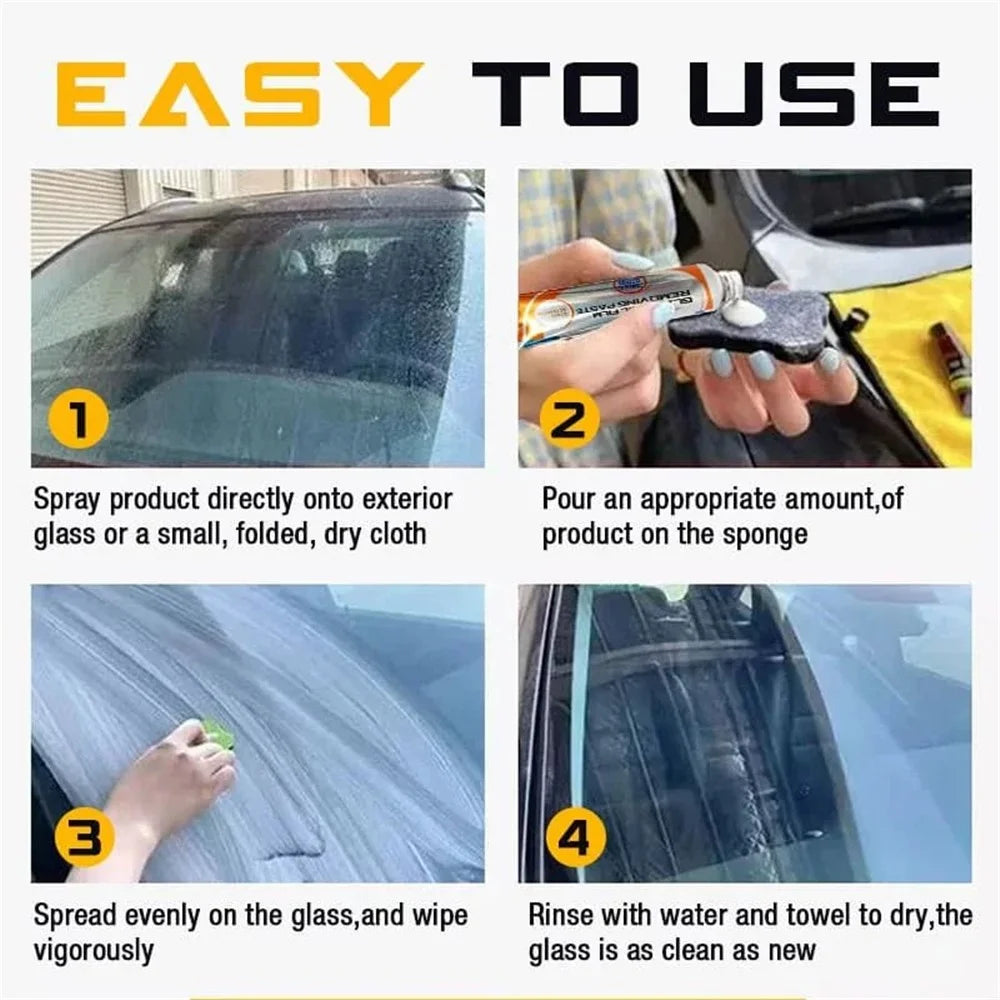 50ml Car Glass Oil Film Removing Paste Auto Window Windshield Glass Polishing Degreaser - 6