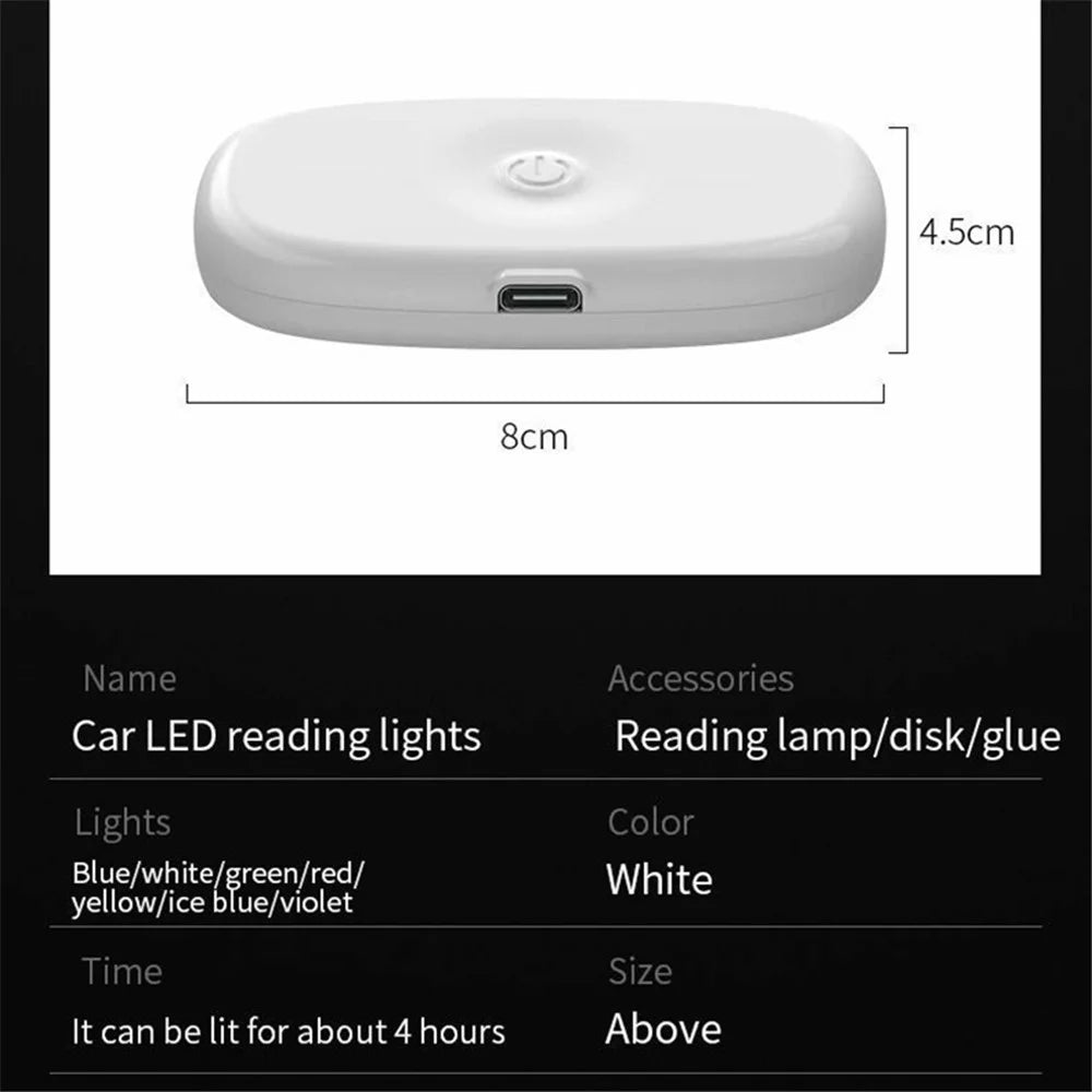 MS-032 10-LED Voice-Controlled Car Reading Light Magnetic USB Ambient Light - 6