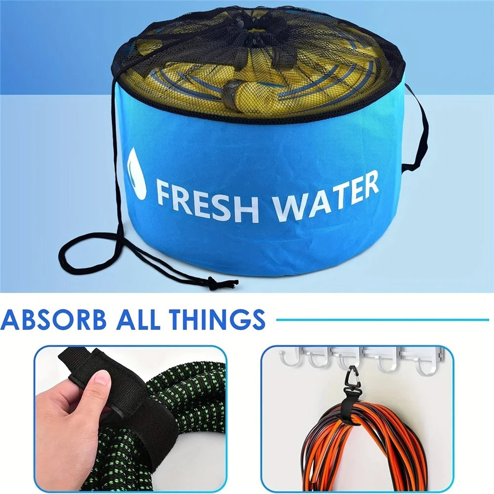 RV Water Hose Storage Bag Sewer Pipe Organizer 600D Oxford Cloth Wire Cable Storage Bag - Blue - 3