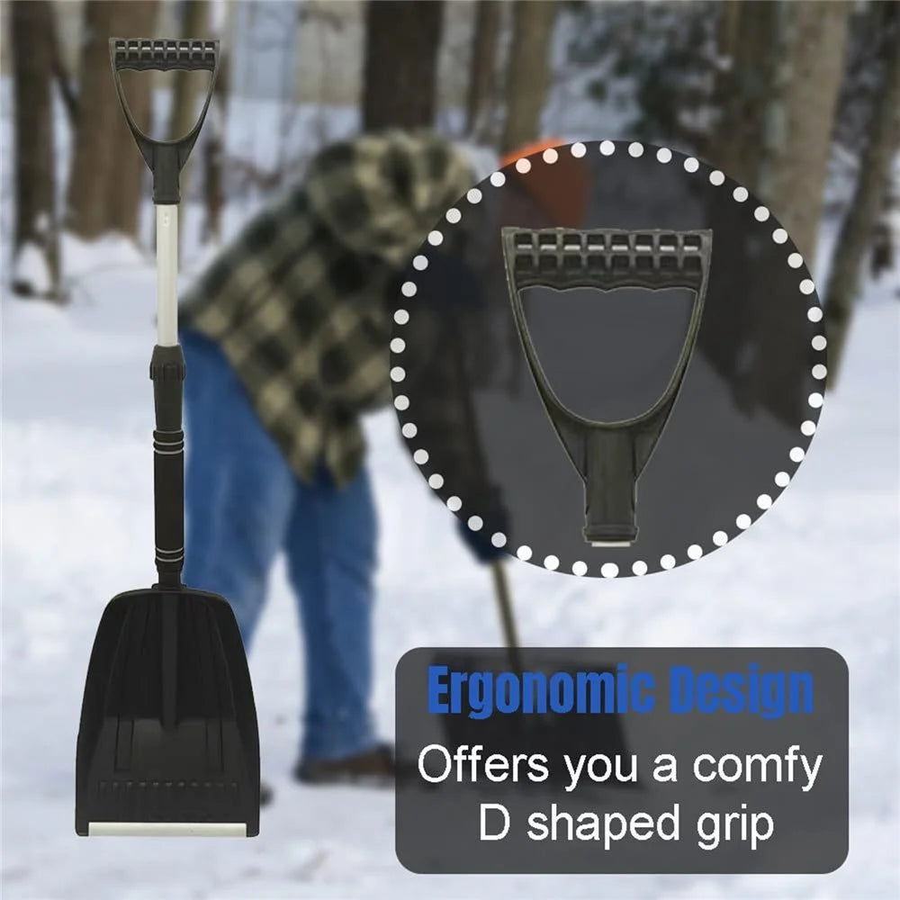 Extendable Detachable Car Snow Shovel Plastic + Aluminum Blade Winter Snow Ice Removal Tool - 7