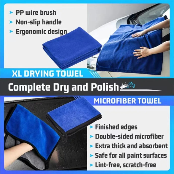 32Pcs / Set Car Cleaning Kit Car Interior Washing Tool Set Drill Brush Attachment Gifts for Cleaning Wheels, Interior, Exterior - 3