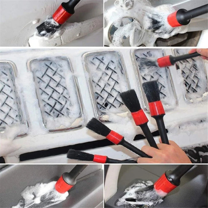 14Pcs / Set Car Cleaning Cloth Washing Mitten Duster Wheel Hub Brush Vehicle Detailing Brushes Kit - 6