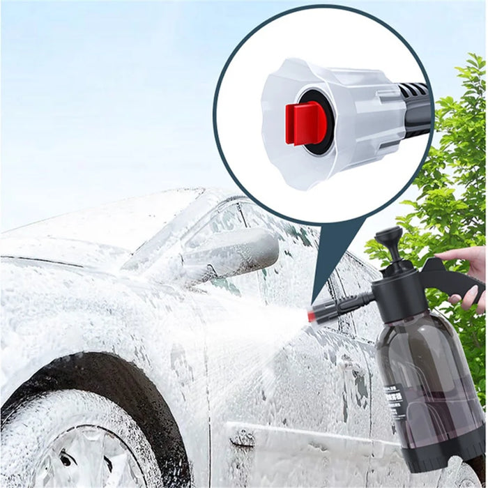 2L Foam Sprayer Car Wash Foam Watering Can Water Bottle Auto Cleaning Tool with Towel + Sponge - 3
