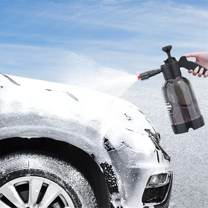 2L Foam Sprayer Car Wash Foam Watering Can Water Bottle Auto Cleaning Tool with Towel + Sponge - 5