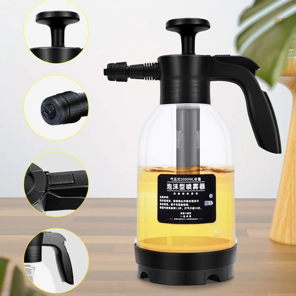 9319F 2L Foam Sprayer Watering Can Car Wash Cleaning Tool Foam Generator Bottle - 4