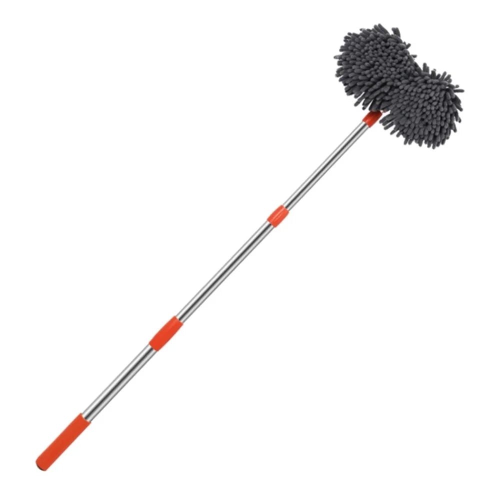 Dual Chenille Mop Head Telescopic Car Wash Mop 360 Degree Rotation Car Wash Brush - 1