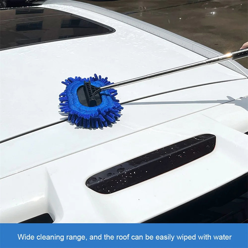 1297 3-in-1 Car Windshield Cleaning Wash Tool Interior Auto Glass Wiper with Extendable Handle Window Cleaner Brush - 3