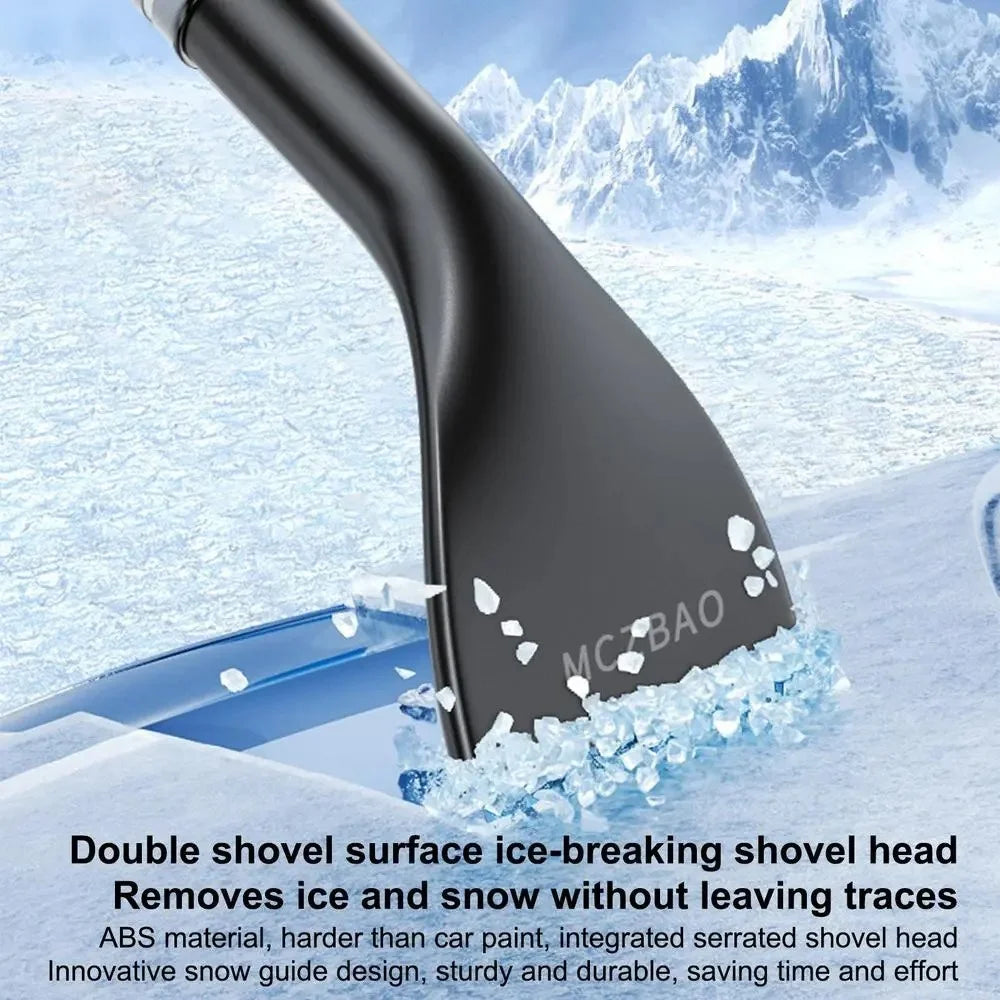 9742 Detachable 3-in-1 Snow Brush Ice Shovel Telescopic Rod Snow Removal Tool Set for Car Windscreen - Grey - 5
