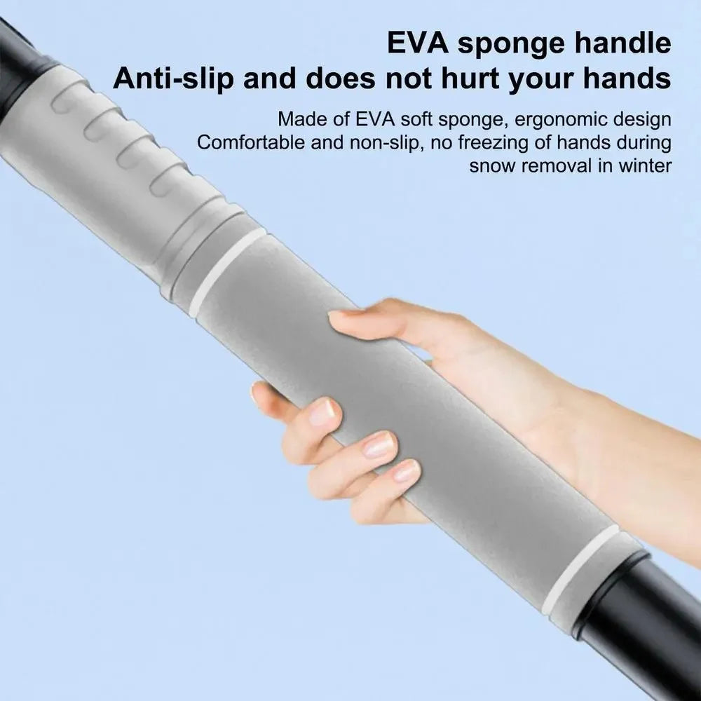 9742 Detachable 3-in-1 Snow Brush Ice Shovel Telescopic Rod Snow Removal Tool Set for Car Windscreen - Grey - 6