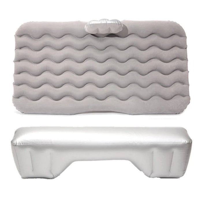 LUFTIKID Air Inflation Bed SUV Truck Sleeping Mat Car PVC Flocking Mattress with Footrest - Grey - 1