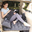 LUFTIKID Air Inflation Bed SUV Truck Sleeping Mat Car PVC Flocking Mattress with Footrest - Grey - 3