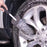 Car Wheel Cleaning Brush Soft Microfibre Long Handle Rim Detailing Brush - Black+White Handle - 3