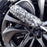 Car Wheel Cleaning Brush Soft Microfibre Long Handle Rim Detailing Brush - Black+White Handle - 4