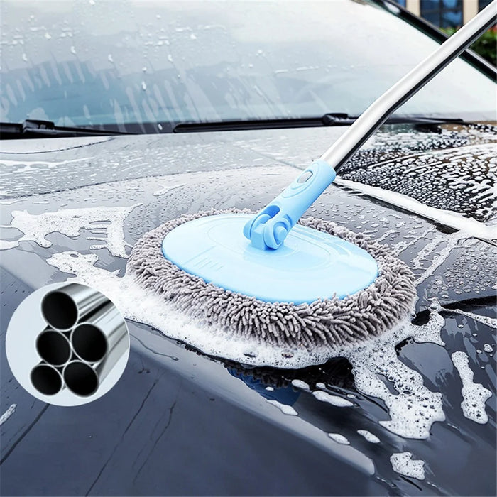 Telescopic Car Wash Brush Long Handle Wash Mop Chenille Car Cleaning Tool - 1