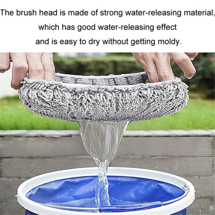 Telescopic Car Wash Brush Long Handle Wash Mop Chenille Car Cleaning Tool - 3