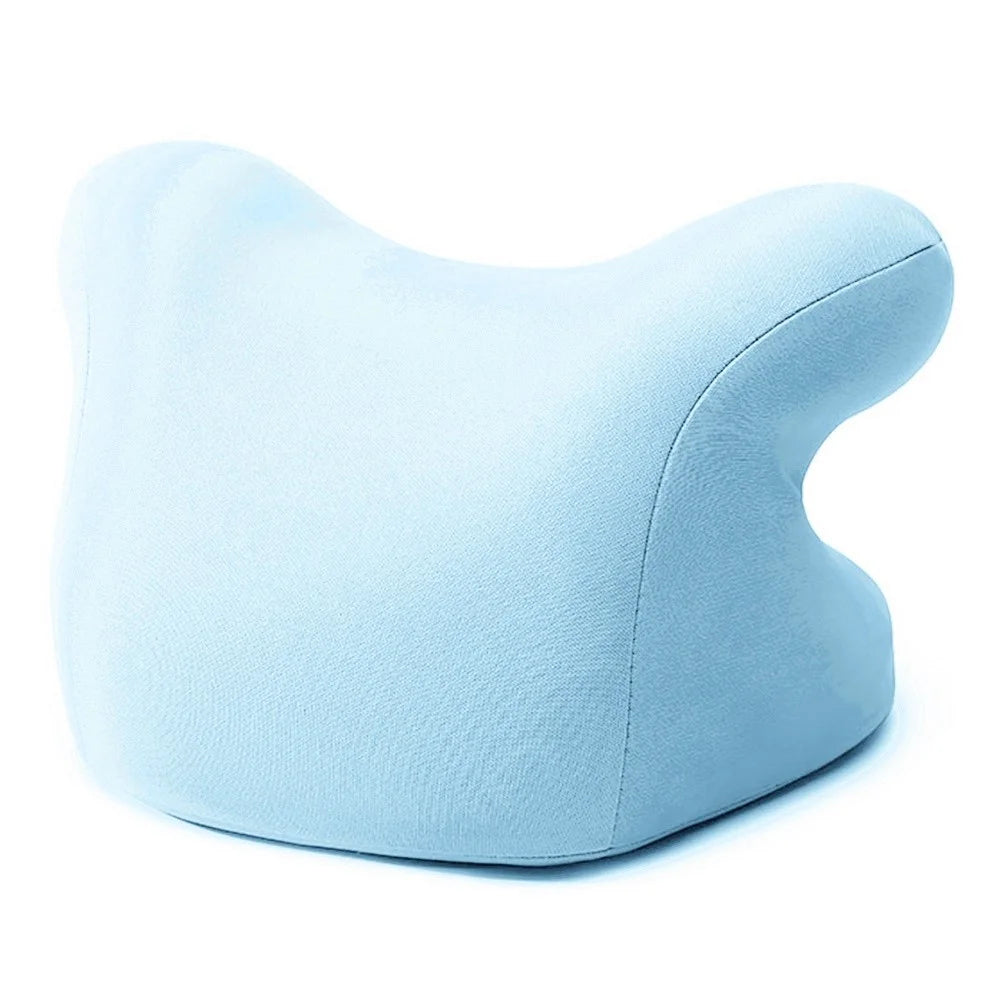 Memory Foam Kid's Neck Pillow Head Support Soft Hug Pillow for Nap Sleeping Rest - Blue - 2