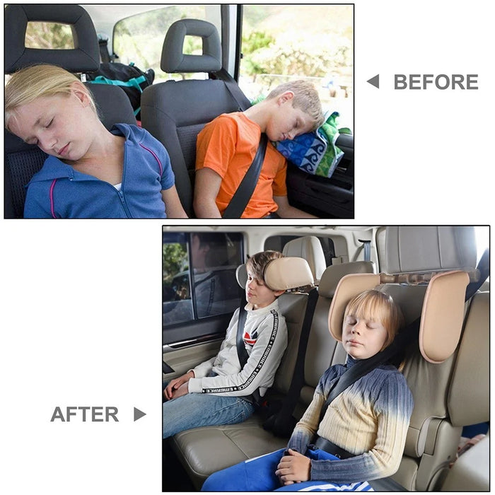 Car Neck Headrest Pillow Cushion Car Seat Memory Foam Padding Sleep Side Head Cervical Spine Support - Black - 5