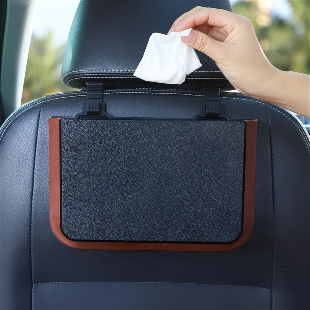 SN929 Car Folding Trash Can Hanging Bucket Waterproof Umbrella Storage Supplies Sundries Organizer - Black - 4