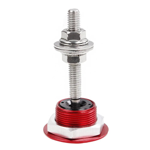 ENL012 Universal Aluminum Alloy 30mm Vehicle Hood Lock Cover Anti-theft Design 53mm Screw - Red - 1