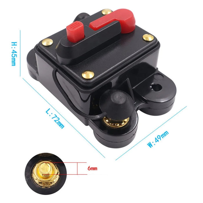 60A DC 12-48V Car Audio Stereo Circuit Breaker Automatic Reset Fuse Holder Automatic Circuit Breaker, Circuit Protector - 7