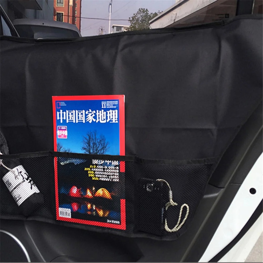 TG-PCU004 2Pcs / Set Car Side Door Window Storage Bag Organizer Hanging Bag with Mesh Pocket for SUVs, Trucks - 4