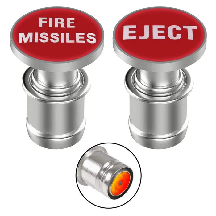 FIRE MISSILE / EJECT / NITROUS Letter Metal Cigarette Lighter Cigarette Butt for 12V Car Motorcycle - Red / FIRE MISSILE - 5