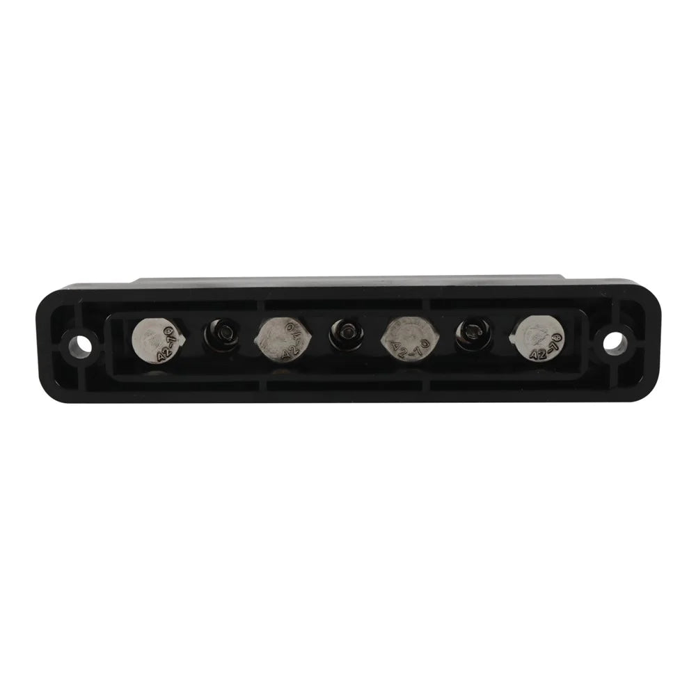 A7473 2Pcs  /  Set 7-Way Power Distribution Block 4 x M6 Terminal Studs, 3 x M4 Terminal Screws Battery Bus Bar for Car Marine Boat (Black+Red) - 7
