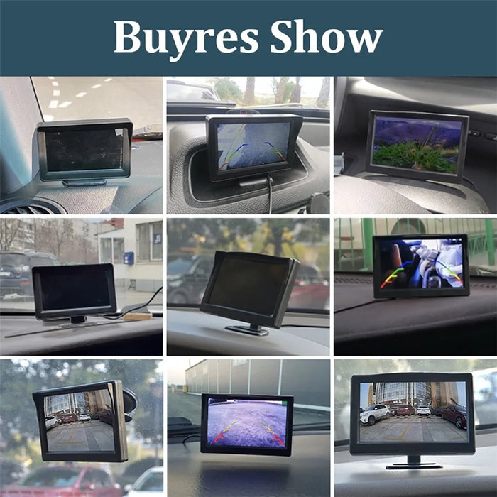 RH-500 Car Parking Reverse 5'' LCD Screen Recorder Display Monitor with Power Supply Cable - 6