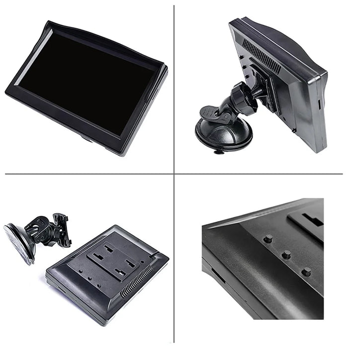 RH-500 Car Parking Reverse 5'' LCD Screen Recorder Display Monitor with Power Supply Cable - 7