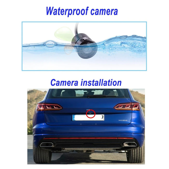 RH-501 5'' LCD Display Screen Car Parking Reverse Waterproof Round Rear Camera with Video Line - 4