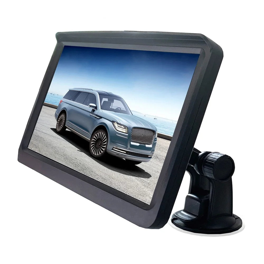 RH-702G 7" LCD Video Display Screen Monitor Rear View Round Camera Parking and Reverse System Kit with Car Charger (12V-24V) - 1
