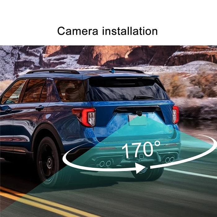 RH-702G 7" LCD Video Display Screen Monitor Rear View Round Camera Parking and Reverse System Kit with Car Charger (12V-24V) - 4