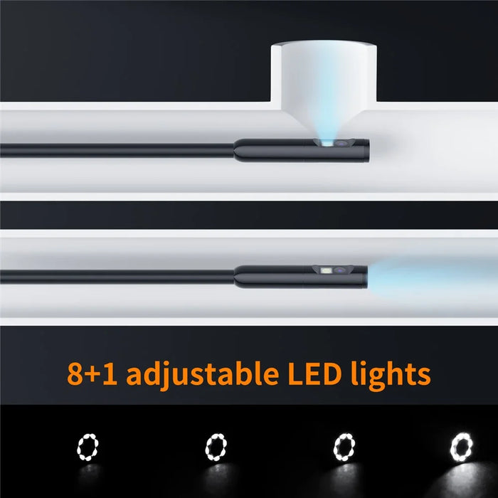 P200 20m Hard Wire 8mm Dual Lens Industrial Endoscope Car Inspection Camera with LED Light - 6