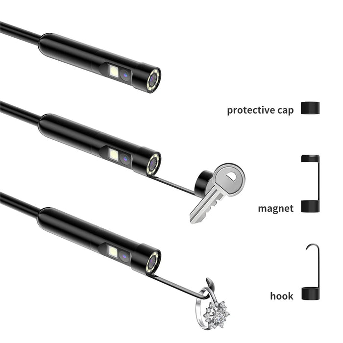 P200 2m Hard Wire Hand-Held Industrial Endoscope 8mm Dual Lens 4.3-inch Screen Borescope - 7